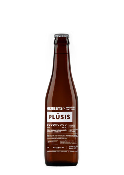 Herbsts Plūsis, apple cider with elder berries, 0.33 L, Latvia